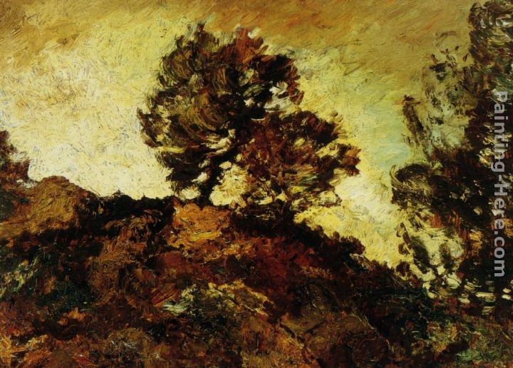 Adolphe Monticelli Rocky Landscape
